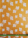 Golden orange ticking with wine leaves. Unused. Spain c.1950 - Per meter (16 m avail.)
