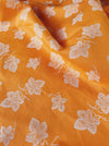 Golden orange ticking with wine leaves. Unused. Spain c.1950 - Per meter (16 m avail.)