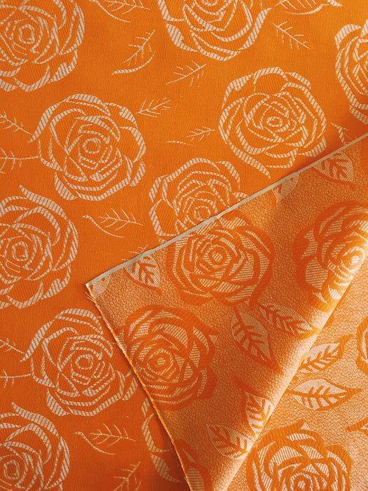 Orange flowers ticking. Unused. Spain c.1950 - 7 meters