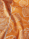 Orange flowers ticking. Unused. Spain c.1950 - 1 meter