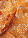 Orange flowers ticking. Unused. Spain c.1950 - 7 meters