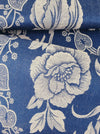 Ticking with blue flowers. Unused. Spain c.1950 - 4 meters