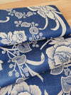 Ticking with blue flowers. Unused. Spain c.1950 - 4 meters