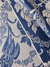 Ticking with blue flowers. Unused. Spain c.1950 - Per meter (10 m avail.)