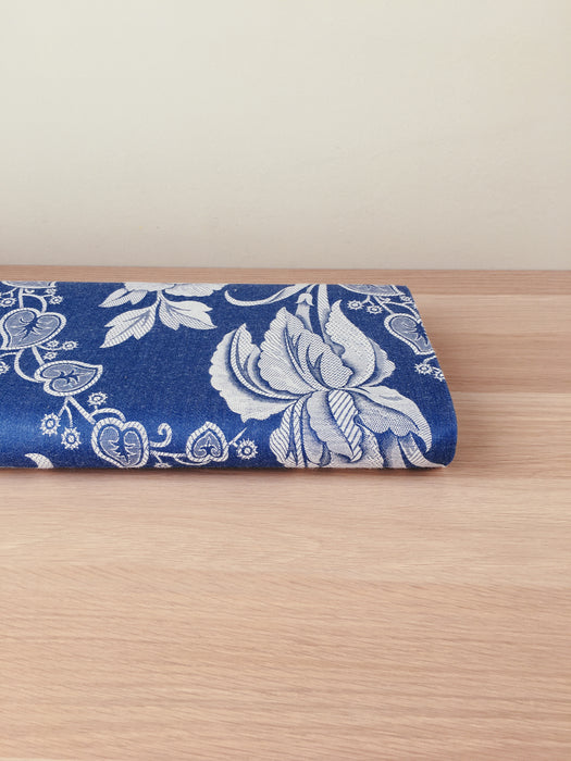 Ticking with blue flowers. Unused. Spain c.1950 - 4 meters