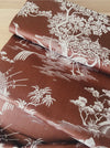 Brown and white ticking with herons. Unused. Spain c.1950 - 26 meters