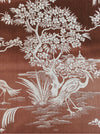 Brown and white ticking with herons. Unused. Spain c.1950 - 26 meters