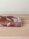 Brown and white ticking with herons. Unused. Spain c.1950 - 26 meters