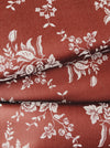Brown ticking with flowers. Unused. Spain c.1950 - Per meter (11 m avail.)