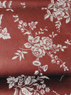 Brown ticking with flowers. Unused. Spain c.1950 - Per meter (11 m avail.)