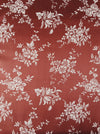 Brown ticking with flowers. Unused. Spain c.1950 - 8 meters