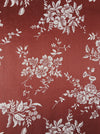 Brown ticking with flowers. Unused. Spain c.1950 - 8 meters