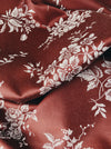 Brown ticking with flowers. Unused. Spain c.1950 - 8 meters