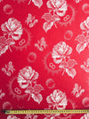 Ticking in cherry red. Unused. Spain c.1950 - 0.5 meters