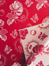Ticking in cherry red. Unused. Spain c.1950 - 0.5 meters