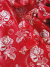 Ticking in cherry red. Unused. Spain c.1950 - 0.5 meters