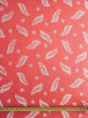 Ticking in red with leaves. Unused. Spain c.1950 - 0.5 meters