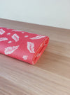 Ticking in red with leaves. Unused. Spain c.1950 - 0.5 meters