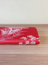 Marvelous red ticking with herons. Unused. Spain c.1950 - 3.4 meters
