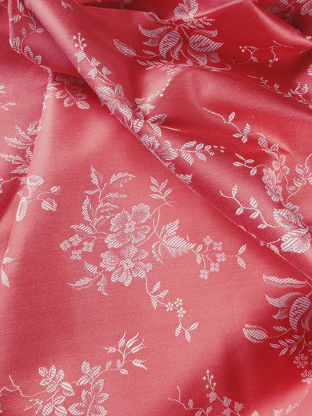 Floral ticking in baby pink. Unused. Spain c.1950 - Per meter (11 m avail.)