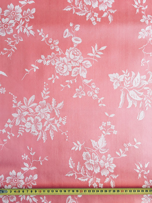Floral ticking in baby pink. Unused. Spain c.1950 - 1.6 meters
