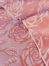 Light salmon pink ticking with schematic flowers. Unused. Spain c. 1950 - 1.4 meters