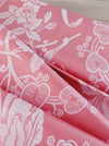 Floral ticking in baby pink. Unused. Spain c.1960 - Per meter (26 m avail.)