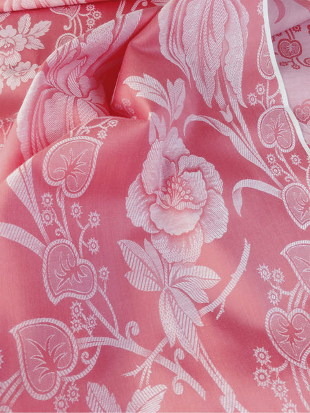 Floral ticking in baby pink. Unused. Spain c.1960 - 1.5 meters