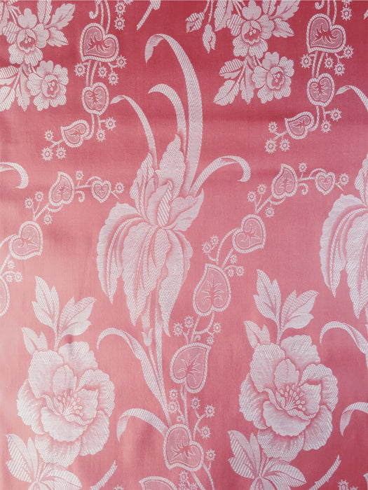 Floral ticking in baby pink. Unused. Spain c.1960 - 9.5 meters