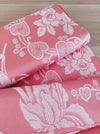 Floral ticking in baby pink. Unused. Spain c.1960 - Per meter (26 m avail.)