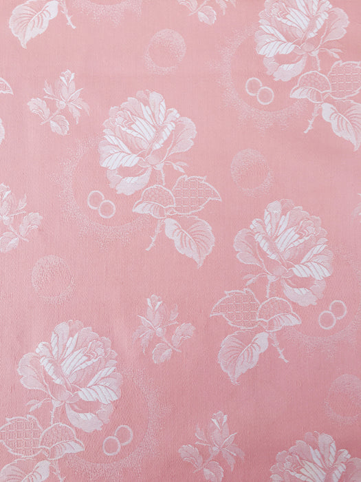 Baby pink ticking fabric. Unused. Spain c.1960 - 1 meter
