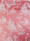 Versailles pattern ticking in pink. Unused. Spain c.1950 - 2.3 meters
