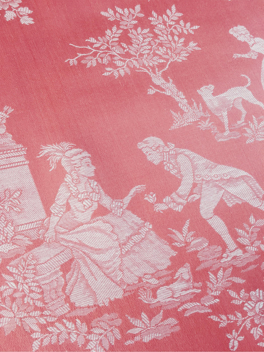 Versailles pattern ticking in pink. Unused. Spain c.1950 - 3.2 meters