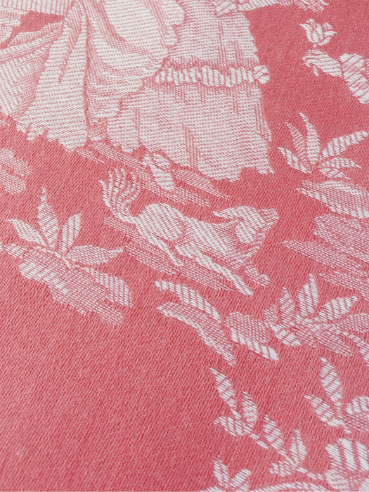 Versailles pattern ticking in pink. Unused. Spain c.1950 - 2.3 meters