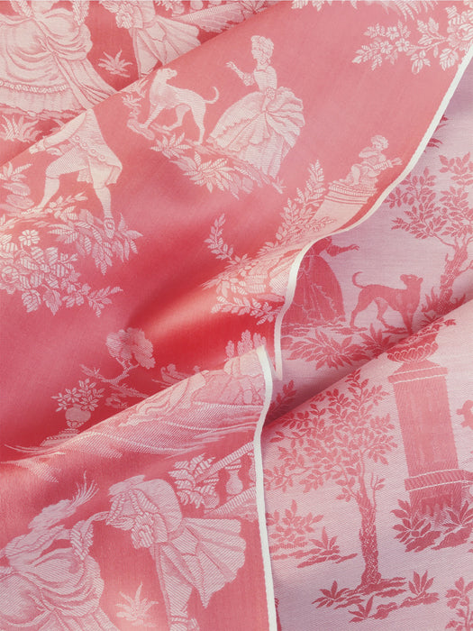 Versailles pattern ticking in pink. Unused. Spain c.1950 - 3.2 meters