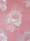 Ticking with big flowers in pale pink. Unused. Spain c.1950 - 3.5 meters