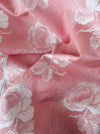 Ticking with big flowers in pale pink. Unused. Spain c.1950 - 3.5 meters