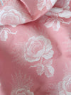 Ticking with big flowers in pale pink. Unused. Spain c.1950 - 3.5 meters