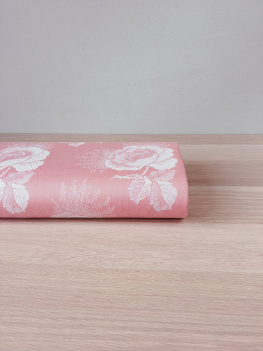 Ticking with big flowers in pale pink. Unused. Spain c.1950 - 3.5 meters