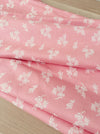 Pale pink ticking with small floral pattern. Unused. Spain c.1950 - 2.5 meters