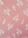 Pale pink ticking with small floral pattern. Unused. Spain c.1950 - 2.5 meters