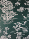 Exotic herons ticking in pine green. Unused. Spain c.1950 - 4 meters