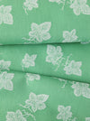 Vine leaves mint green ticking. Unused. Spain c.1950 - Per meter (21 m avail.)