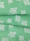 Vine leaves mint green ticking. Unused. Spain c.1950 - 2.7 meters