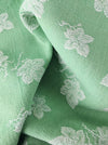 Vine leaves mint green ticking. Unused. Spain c.1950 - Per meter (21 m avail.)