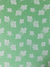 Vine leaves mint green ticking. Unused. Spain c.1950 - Per meter (21 m avail.)