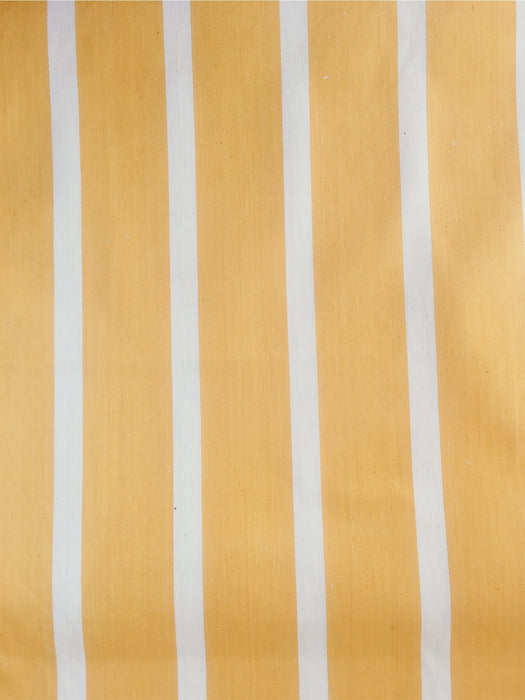 Striped ticking in light mustard yellow. Unused. Spain approx. 1950 - Per meter (26 m avail.)