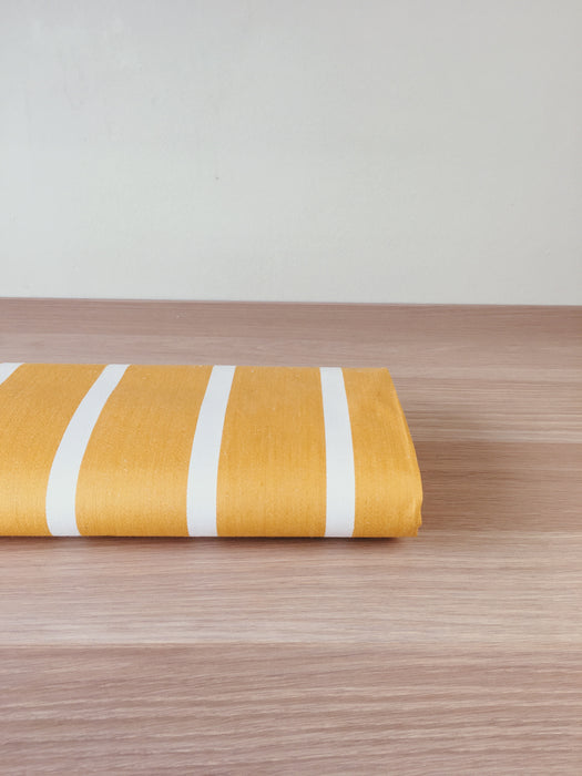 Striped ticking in mustard yellow. Unused. Spain approx. 1950 - 0.98 meters