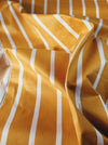 Striped ticking in mustard yellow. Unused. Spain approx. 1950 - 0.98 meters