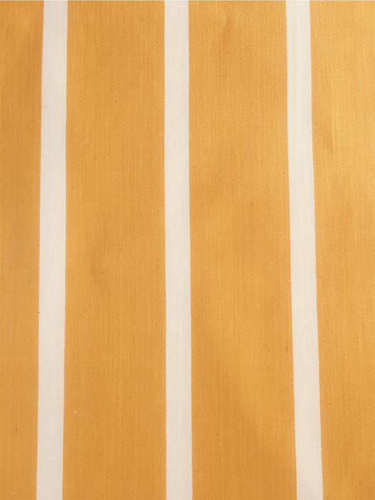 Striped ticking in mustard yellow. Unused. Spain approx. 1950 - 0.9 meters